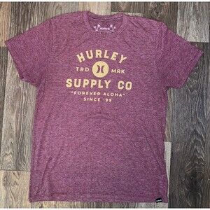 Hurley Red and Yellow World Wide Medium Classic Fit Shirt